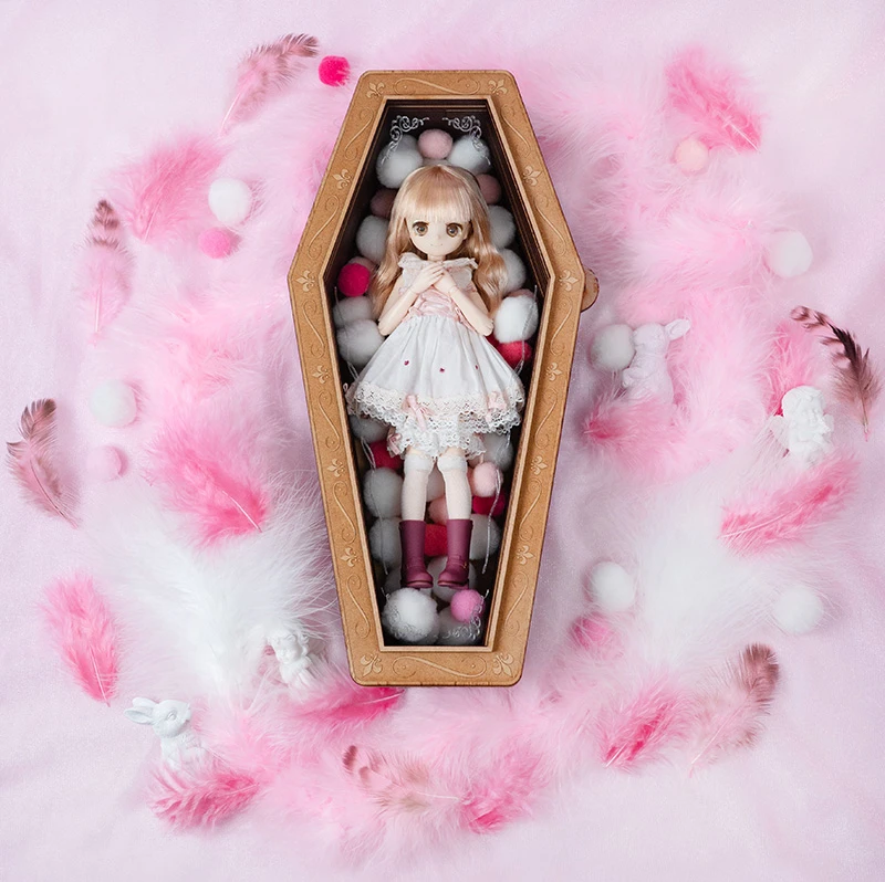 ODC-06COBLK】オリジナルドールケース（コフィン風）1/6サイズ